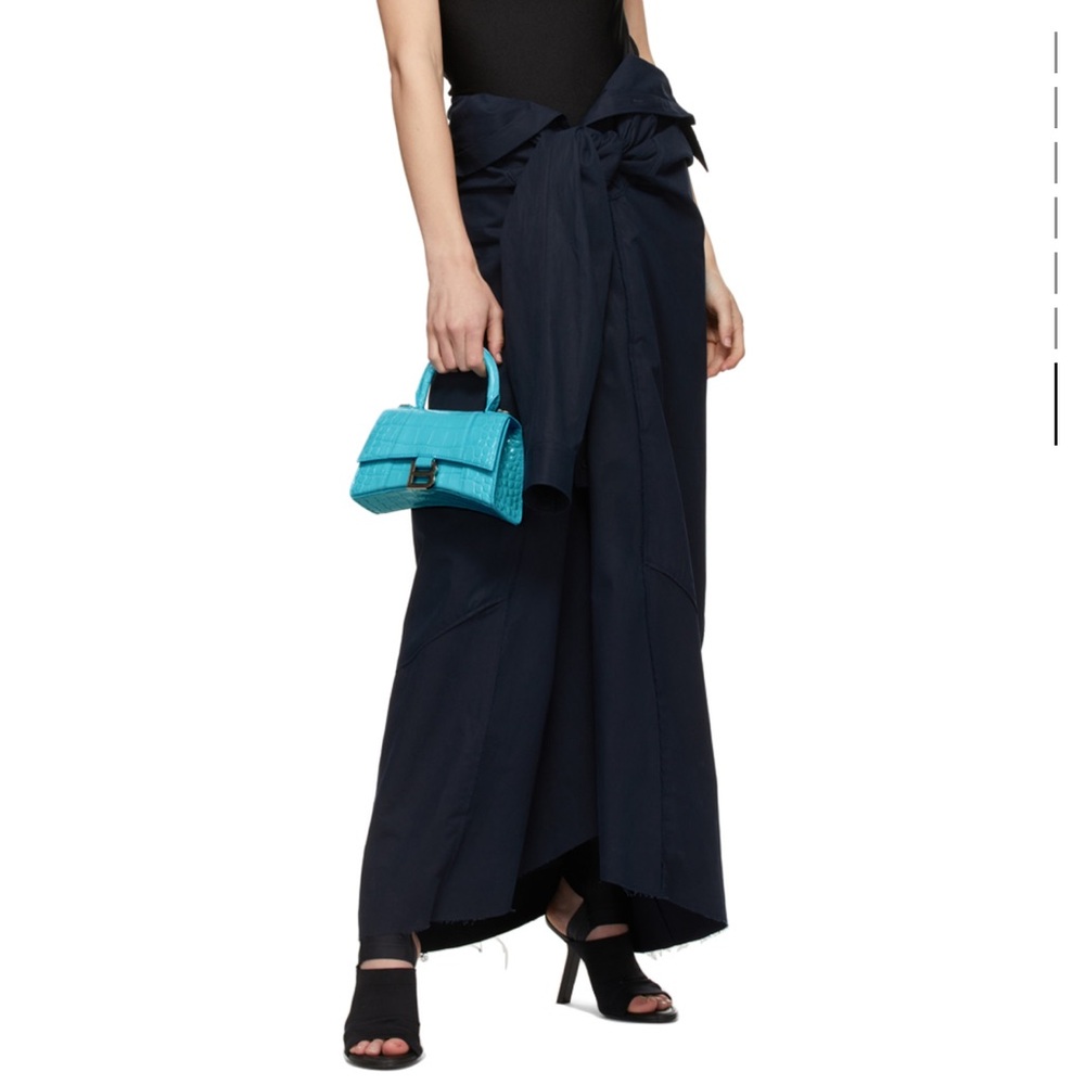 Balenciaga Turquoise Croc-Embossed Mini Bag - Picture 8 of 9